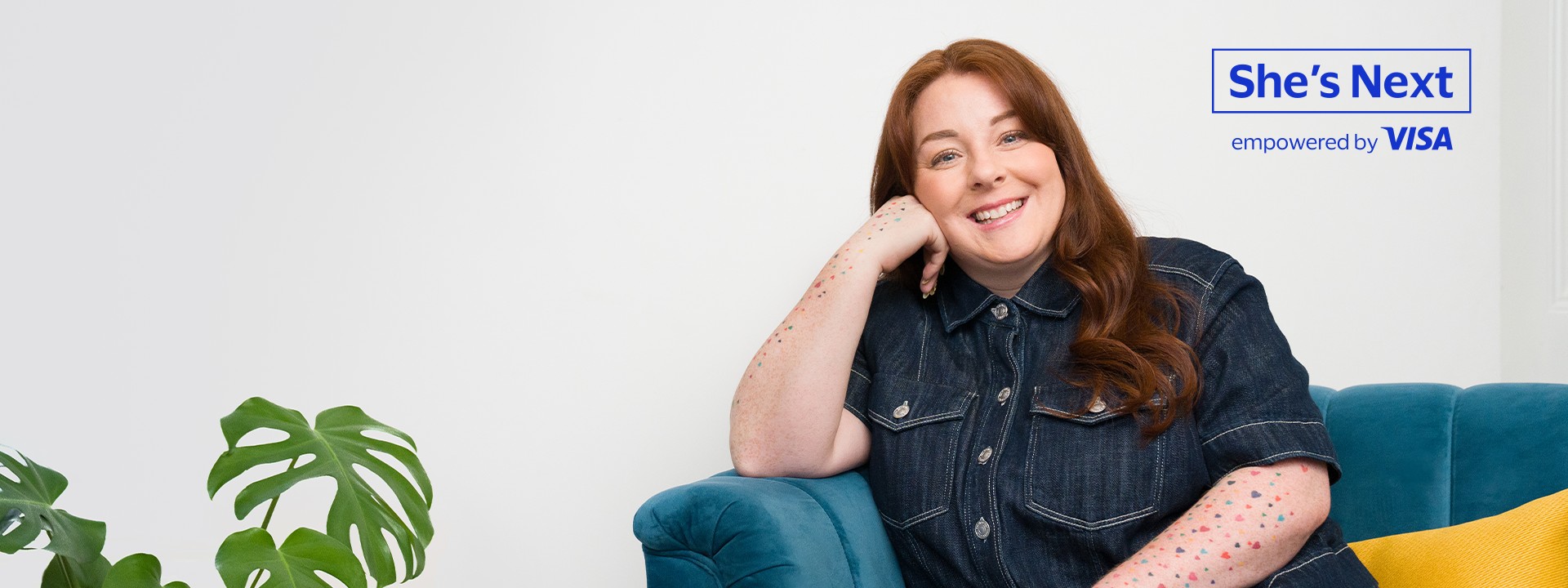 She's Next model smiling 